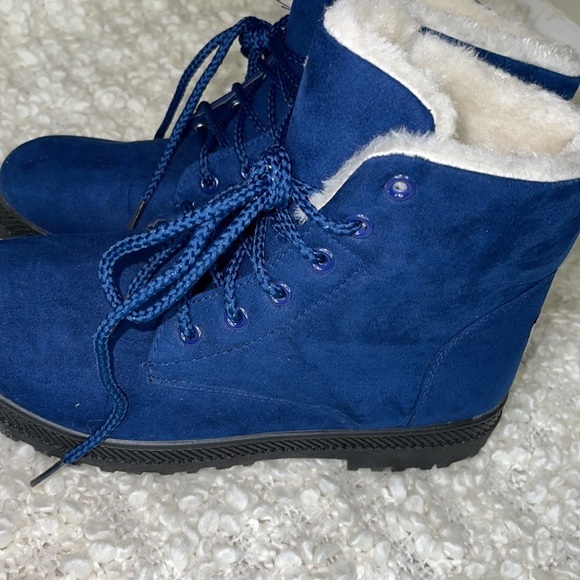 SQL Fur Blue Boots Size 40 - Picture 7 of 10